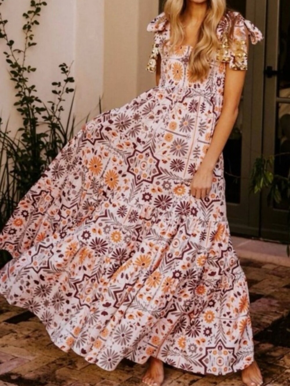 Sheridan French - Kelly Maxi Dress in Turkish Ginger - Large